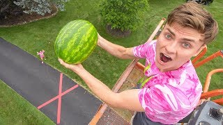 DROPPING WATERMELON 45FT!! DROPPING WATERMELON 45FT!!